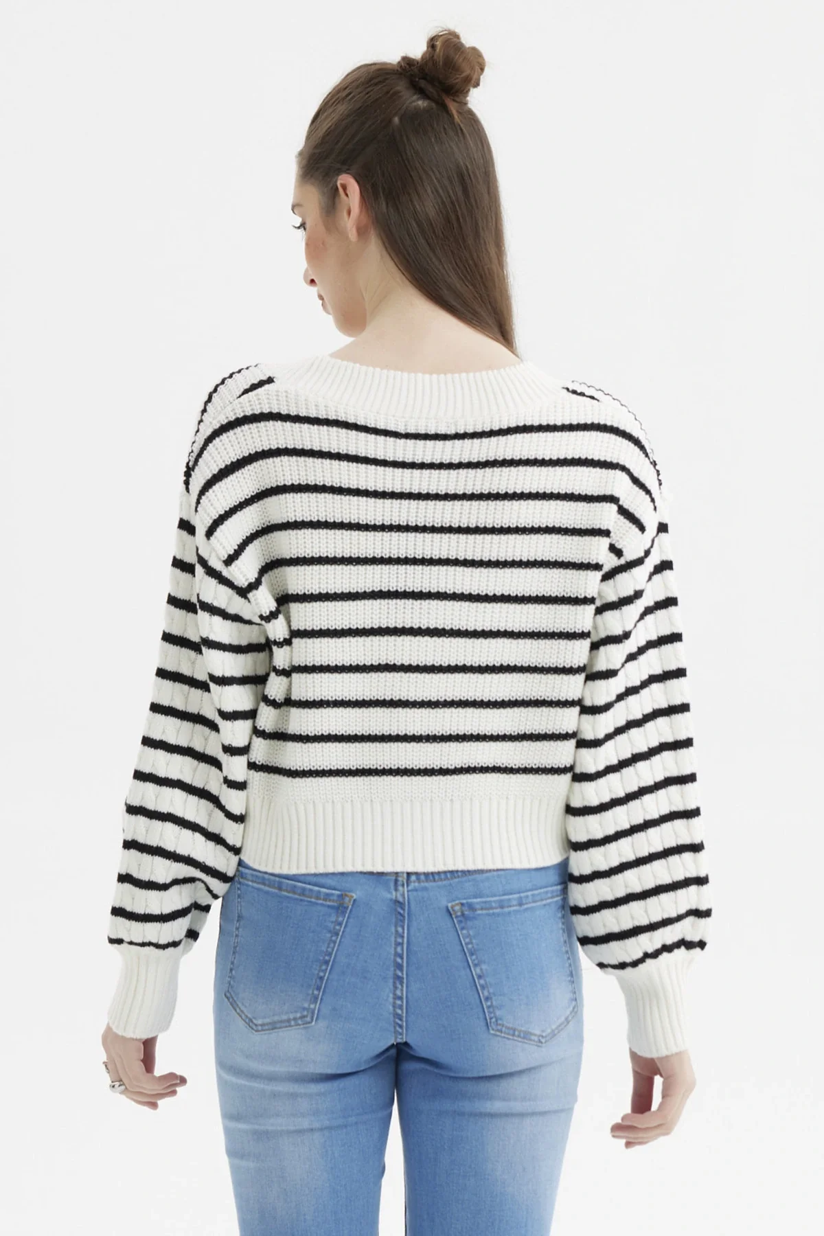 Sweater Mujer Juvenil Blanco / Negro - Image 3