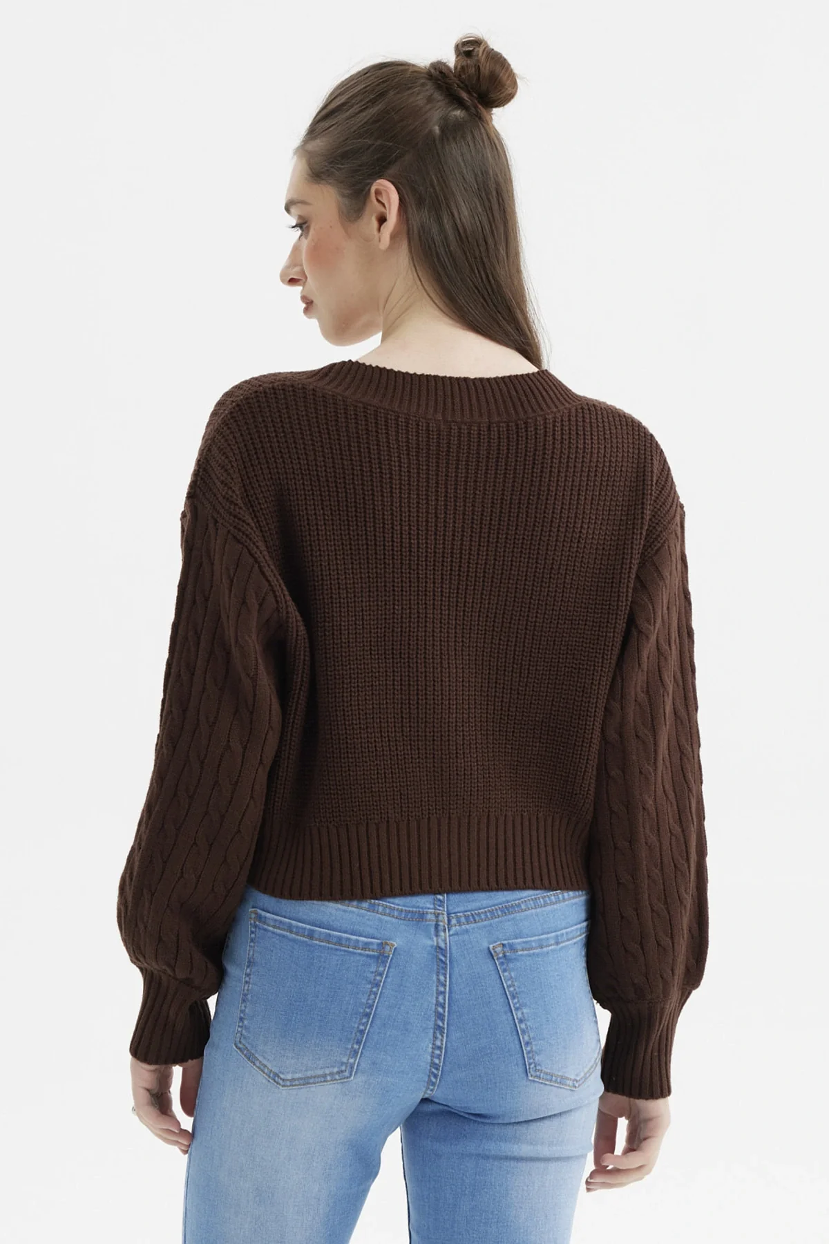 Sweater Mujer Juvenil Café Oscuro - Image 3