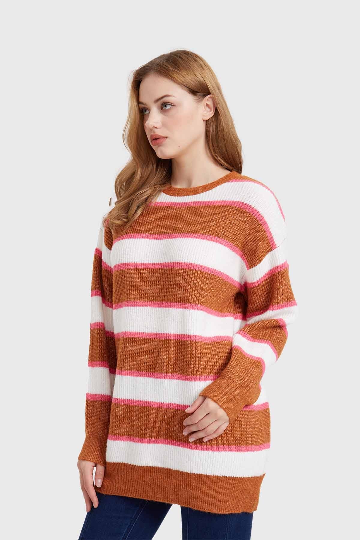 Sweater Mujer Largo Beige - Image 2