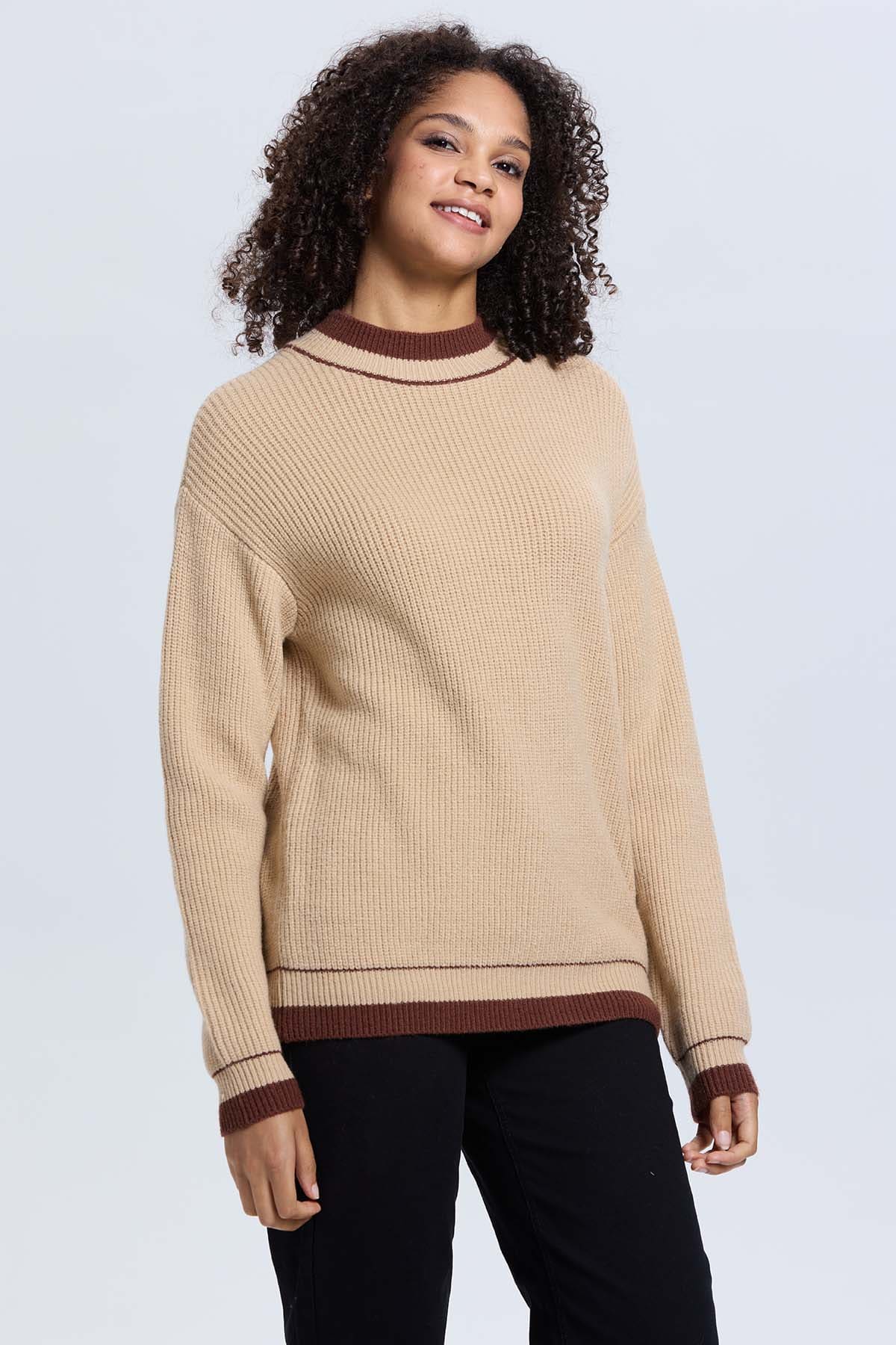 Sweater Mujer Beige - Image 2