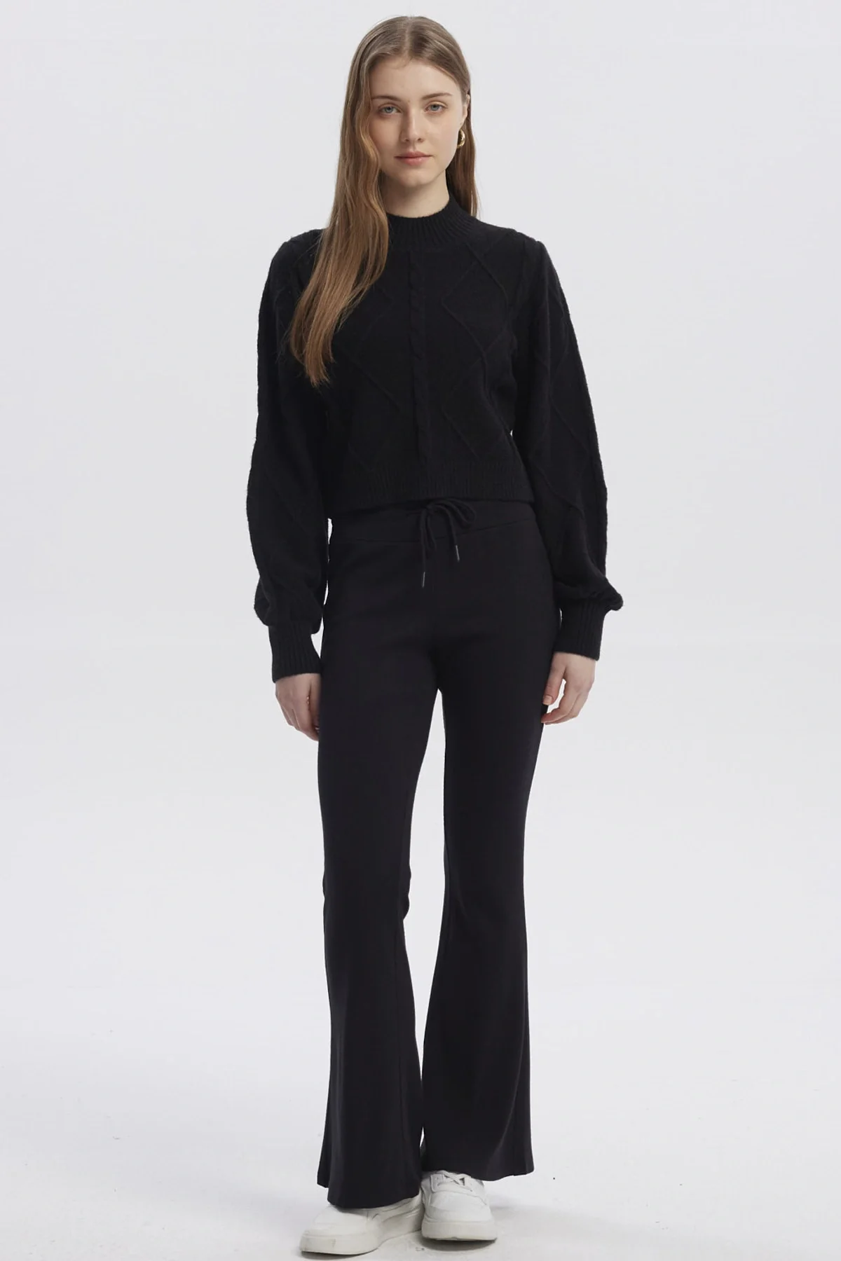 Sweater Mujer Liso Negro - Image 4