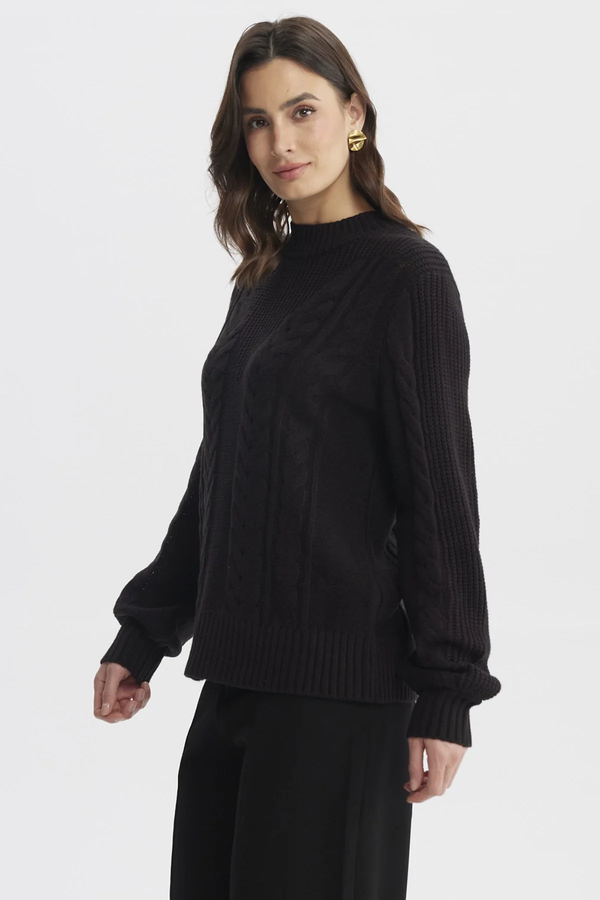 Sweater Mujer Oversize Negro - Image 2