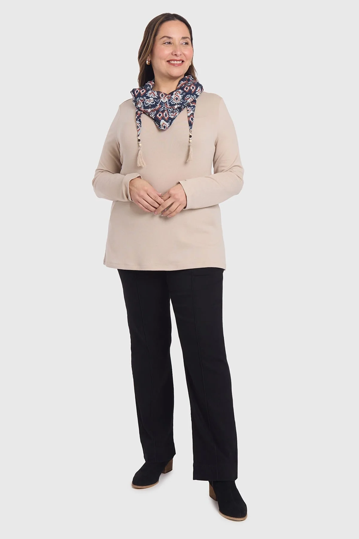 Sweater Mujer Pañuelo Arena - Image 4