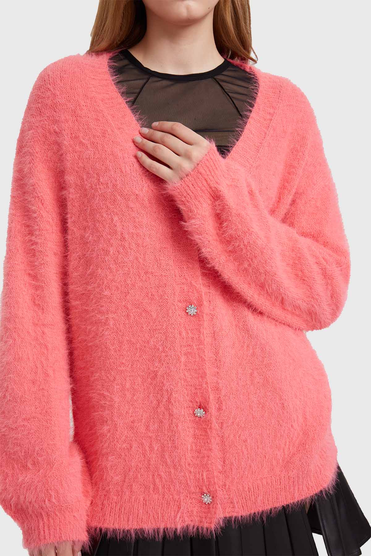 Sweater Mujer Peludo Coral - Image 2