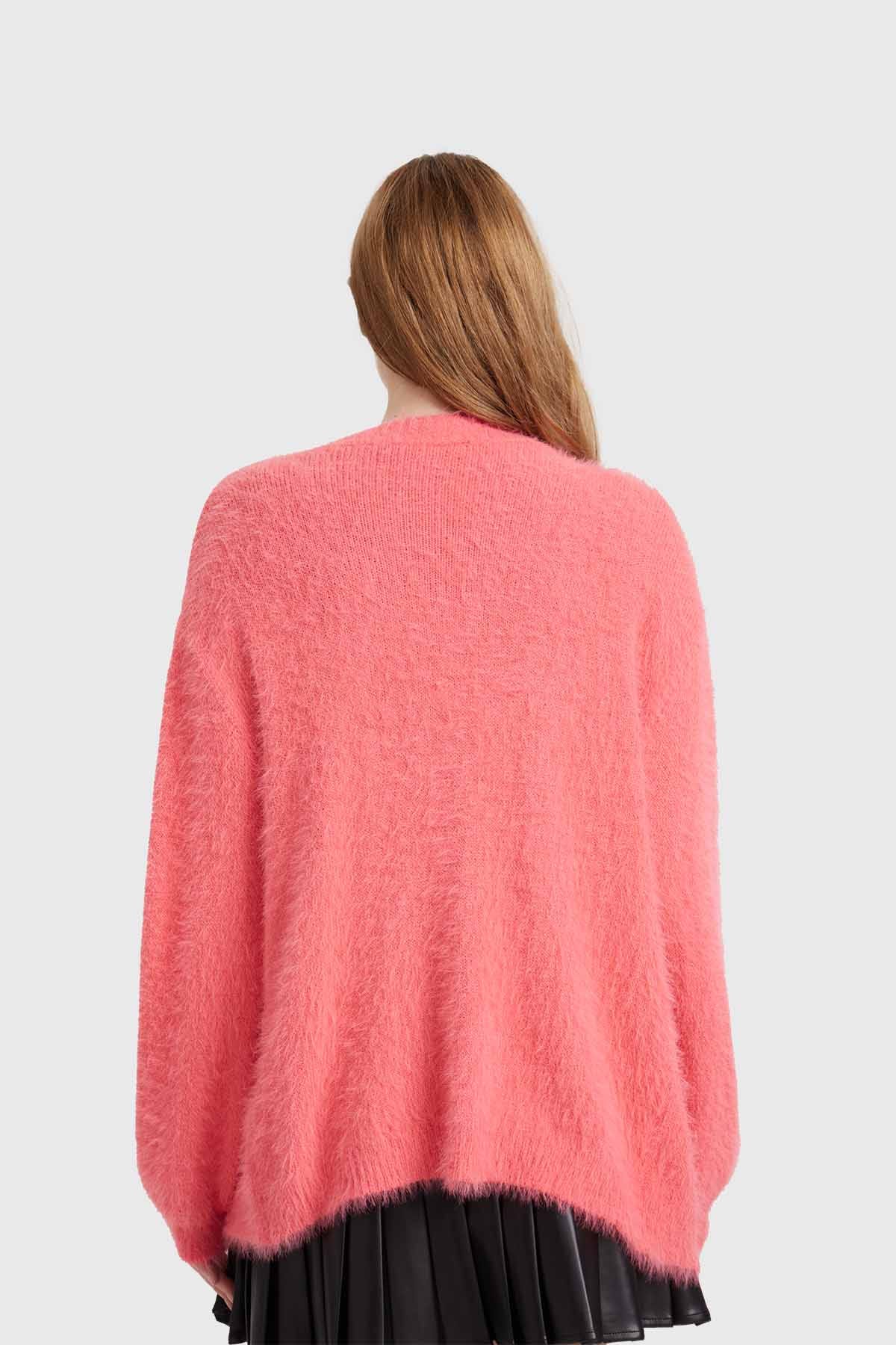 Sweater Mujer Peludo Coral - Image 3