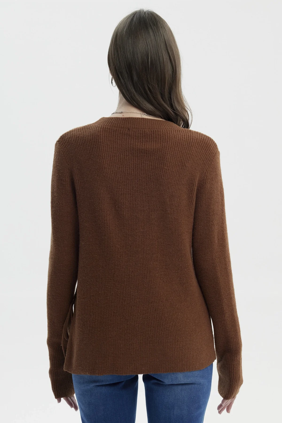 Sweater Mujer Slim Camel Oscuro - Image 3