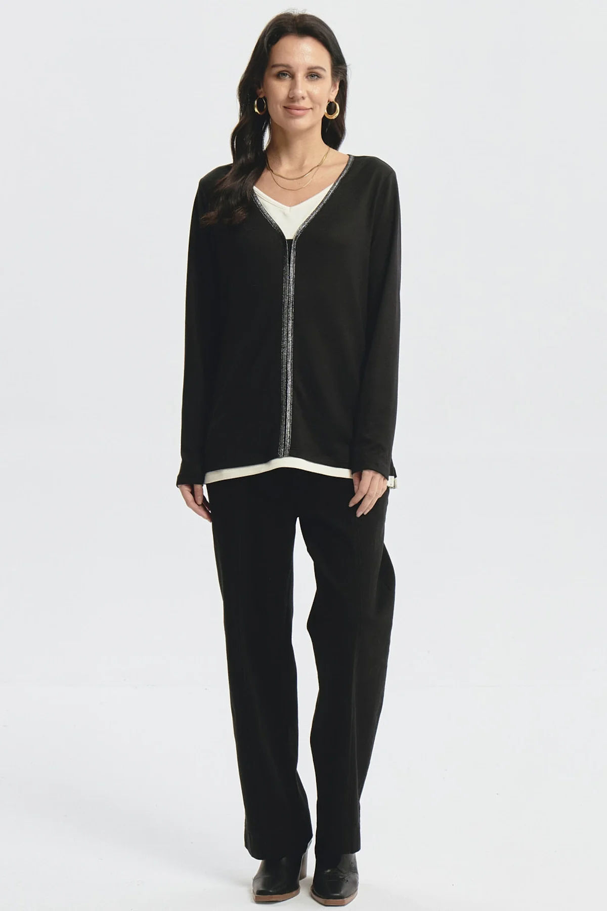 Sweater Mujer Slim Negro - Image 4