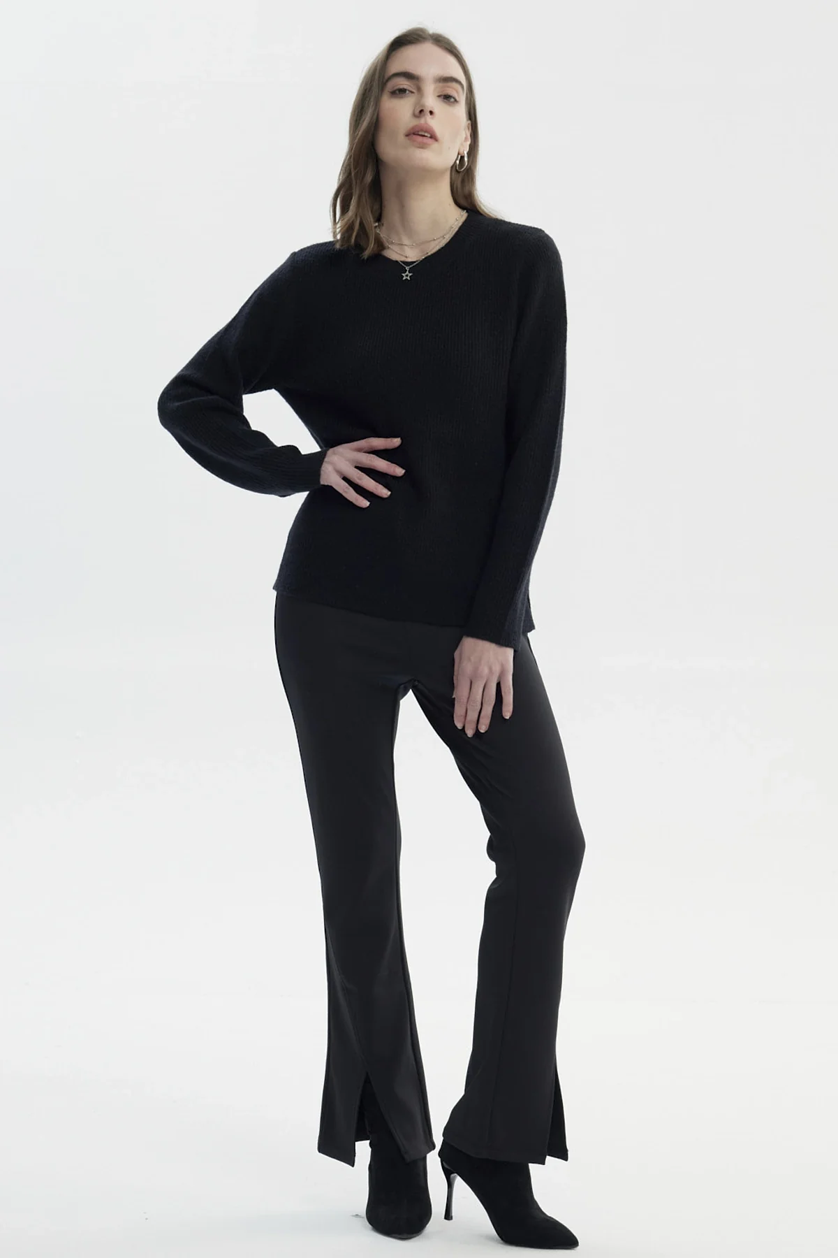 Sweater Mujer Slim Negro - Image 4