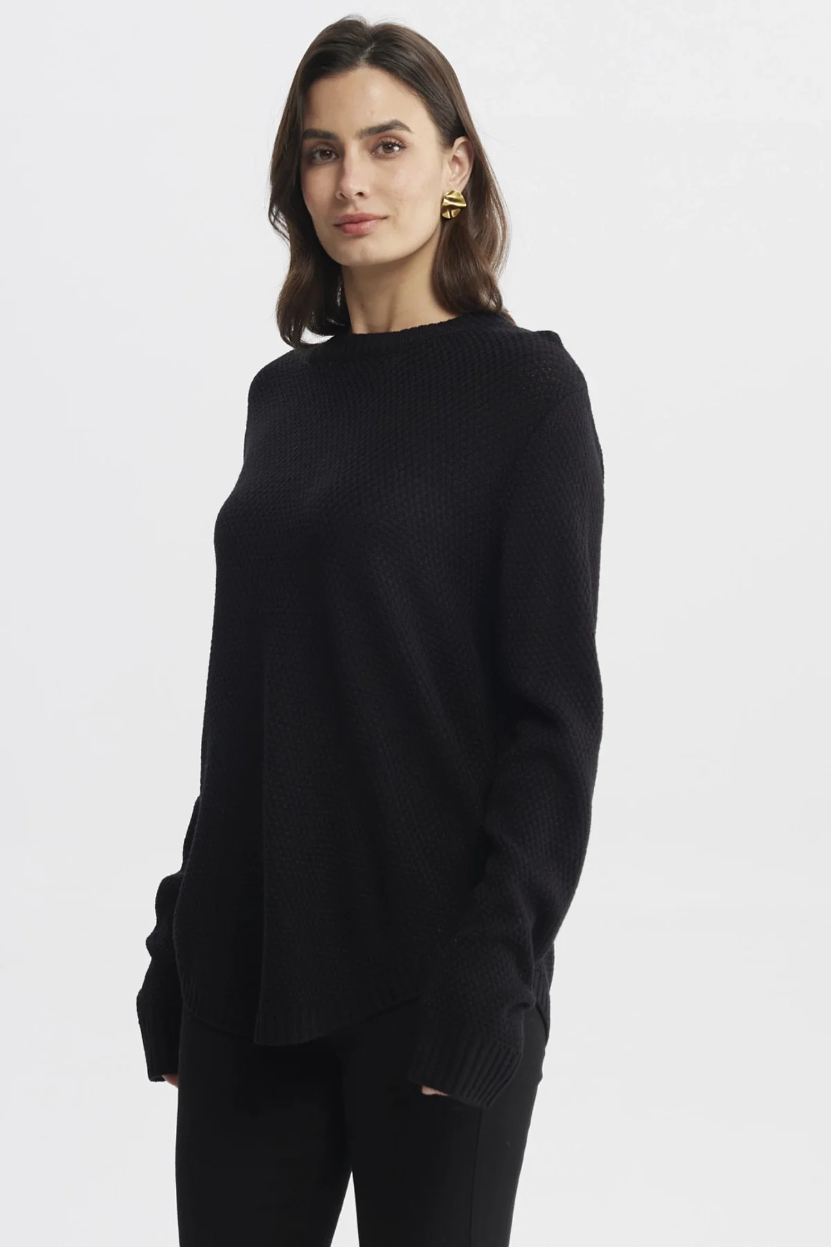 Sweater Mujer Slim Negro - Image 2
