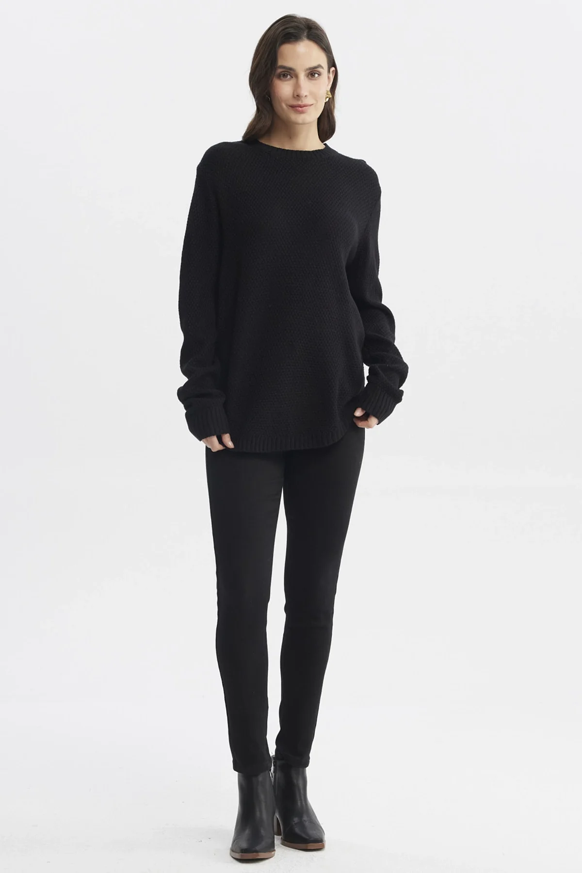 Sweater Mujer Slim Negro - Image 4