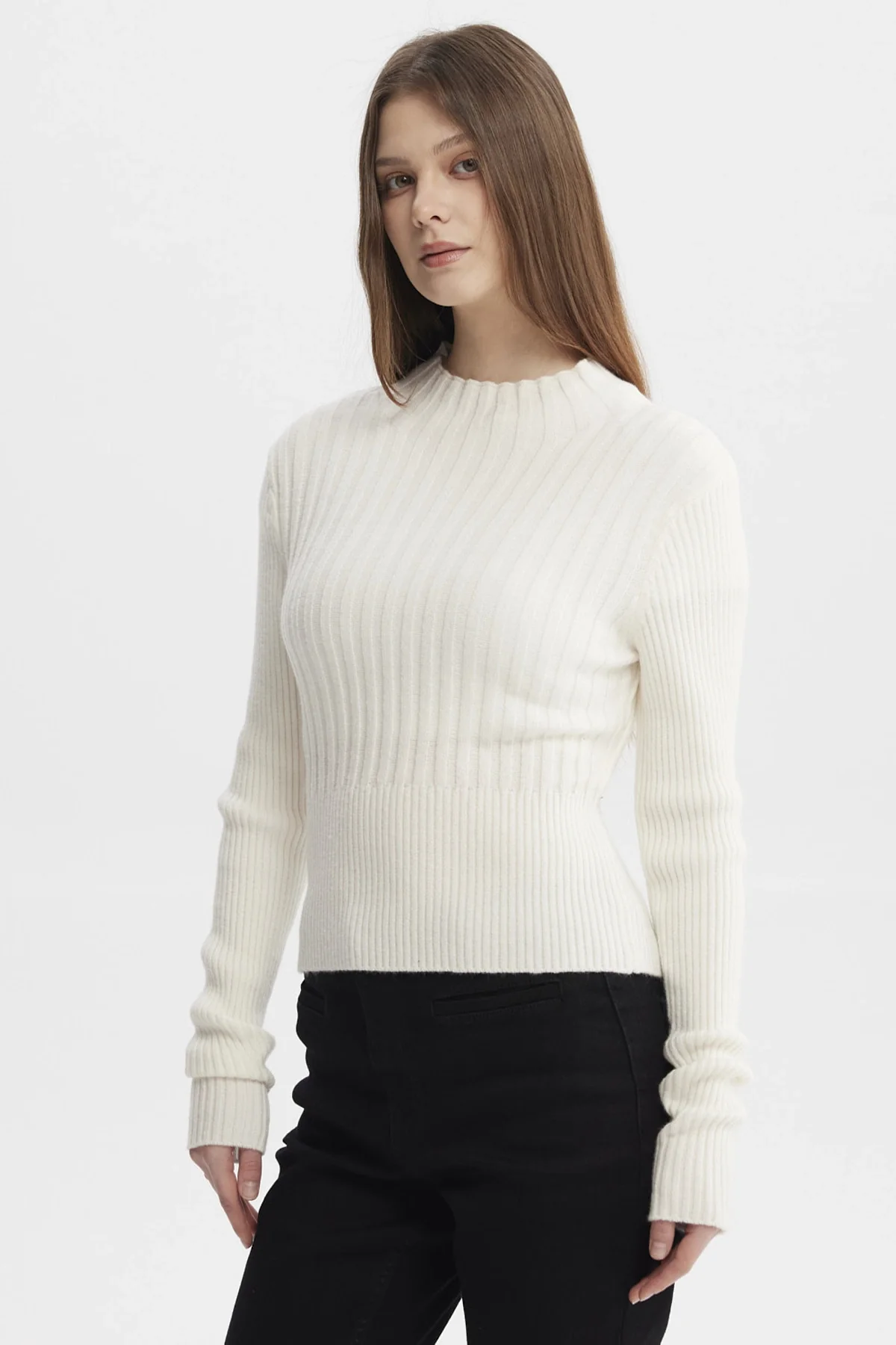 Sweater Mujer Slim Tejido Crudo - Image 2
