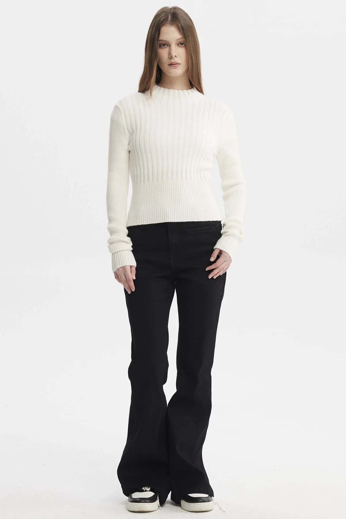 Sweater Mujer Slim Tejido Crudo - Image 4