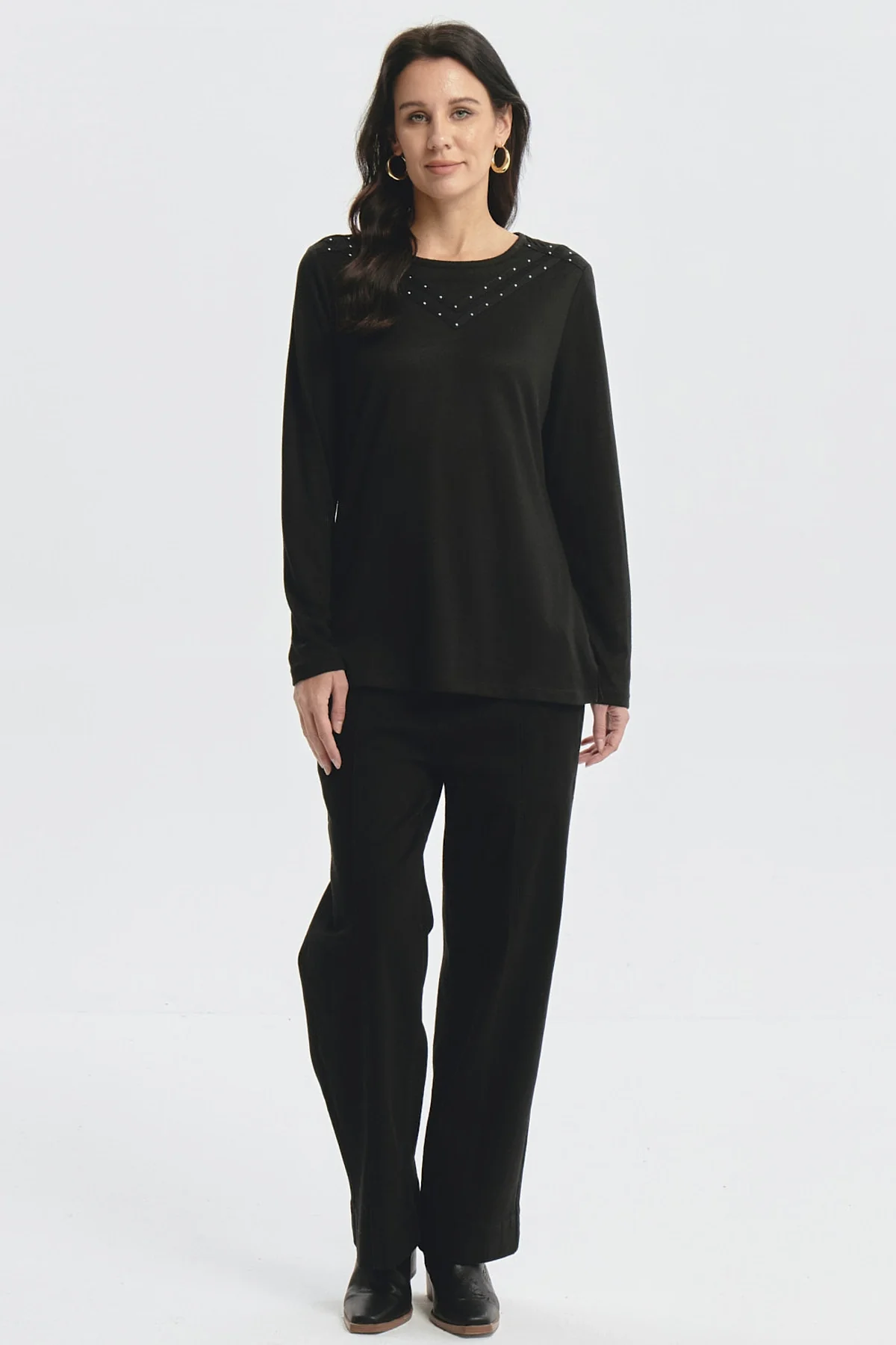 Sweater Mujer Strass Negro - Image 4