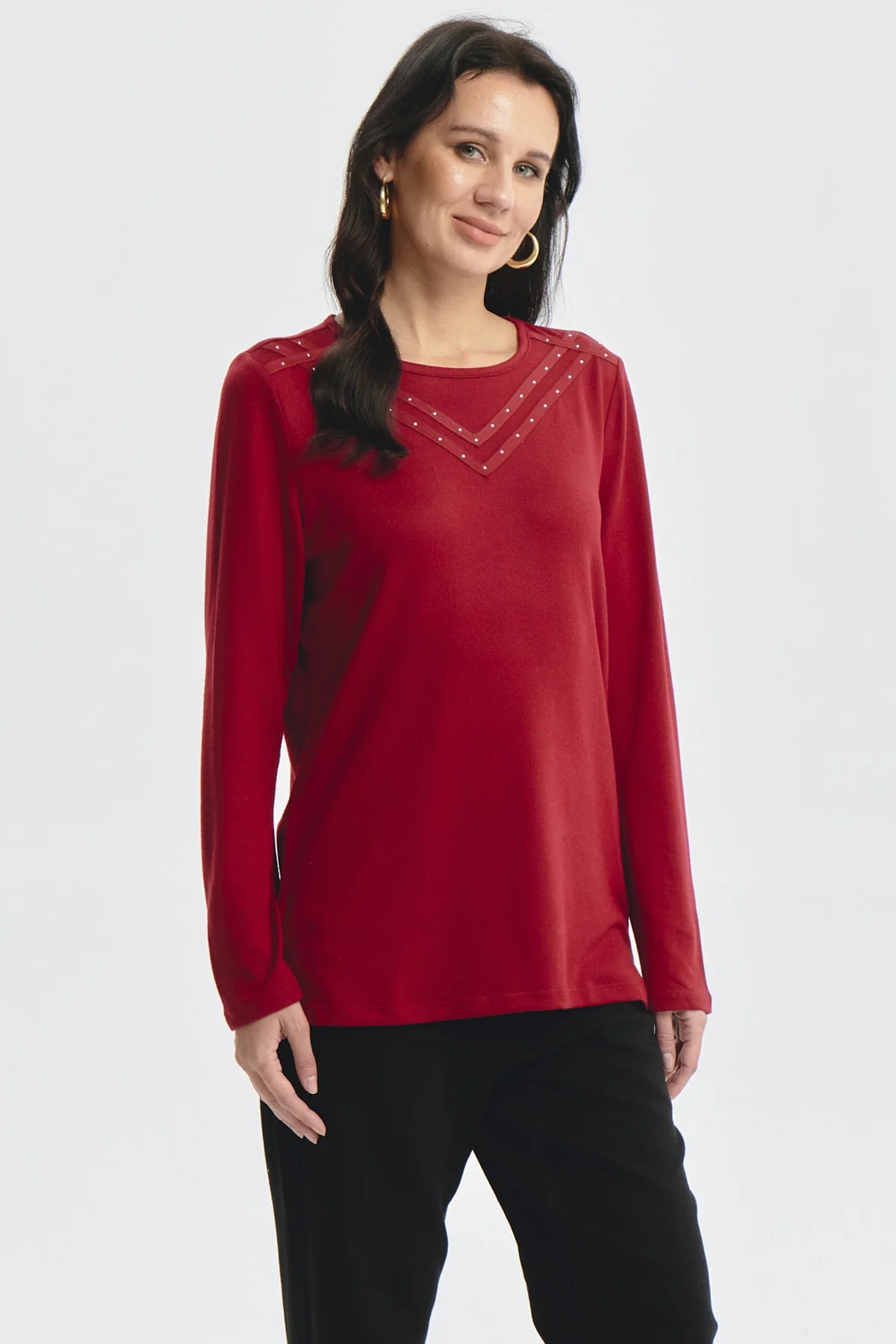Sweater Mujer Strass Rojo - Image 2