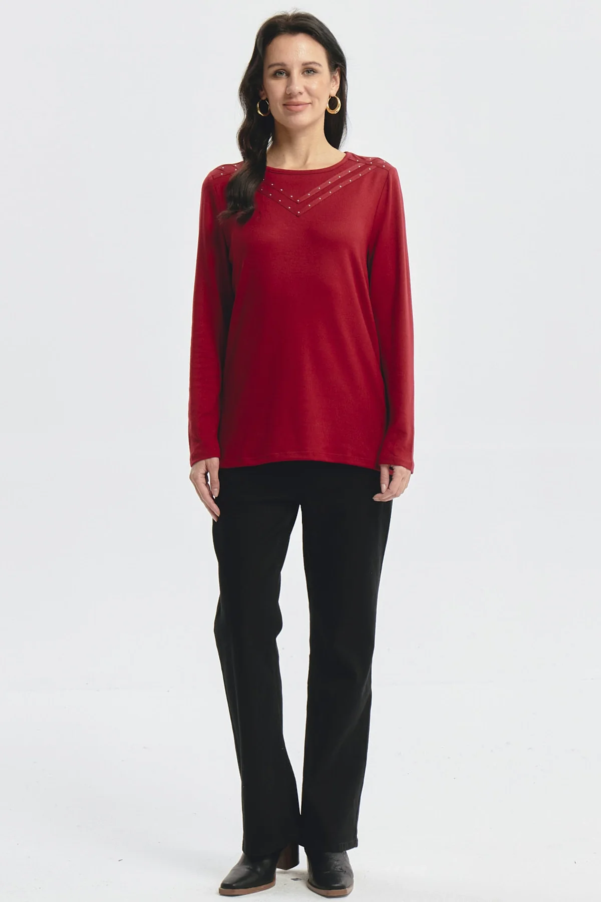 Sweater Mujer Strass Rojo - Image 4