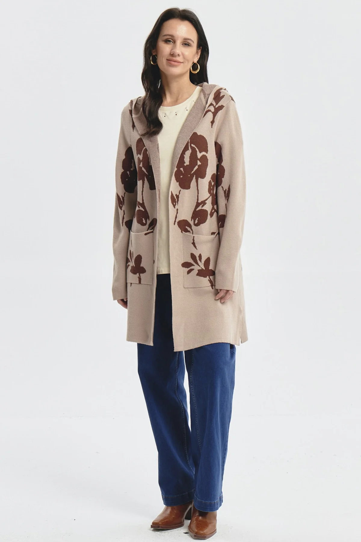 Sweater Mujer Tapado Beige - Image 4