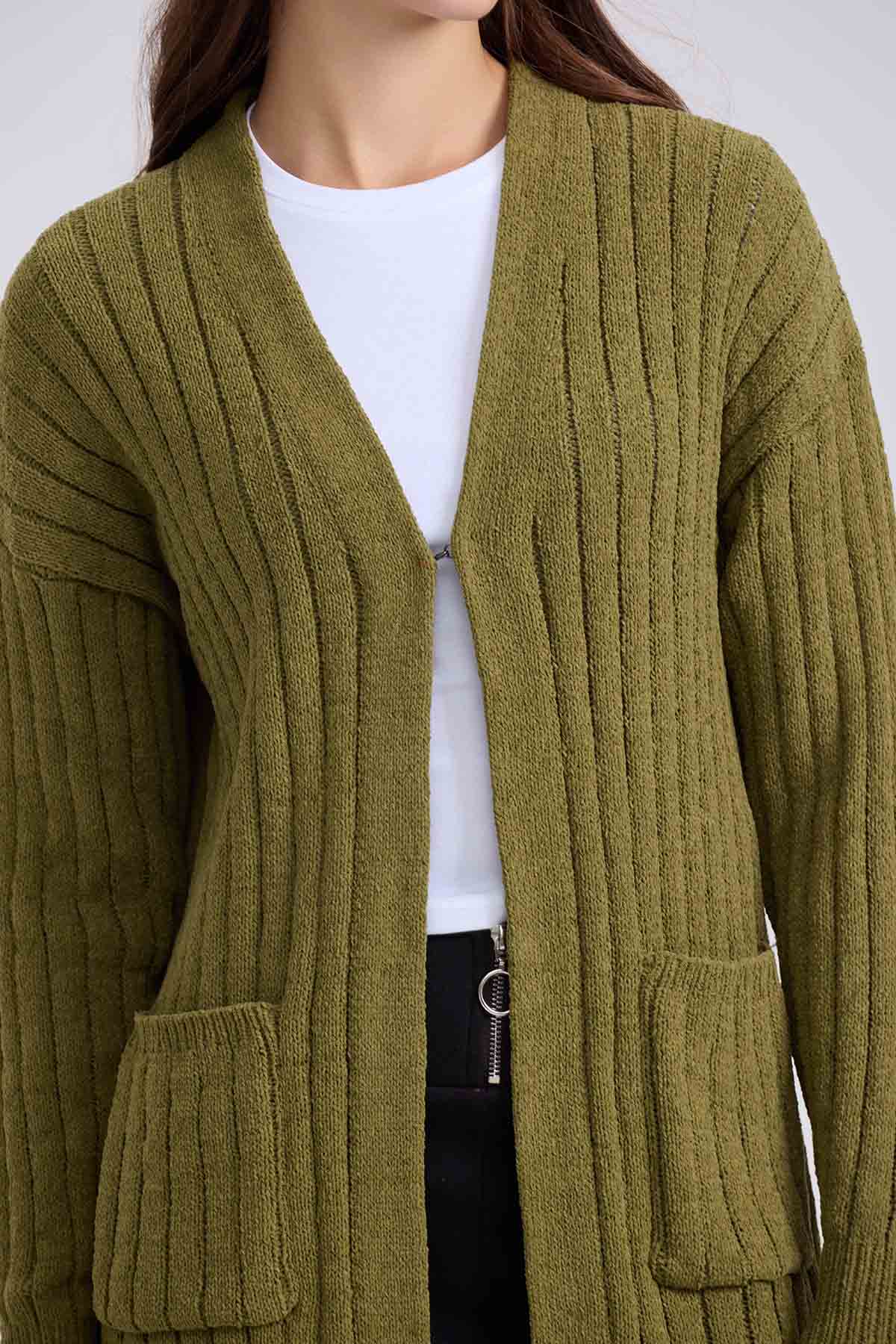 Sweater Mujer Tapado Verde - Image 3