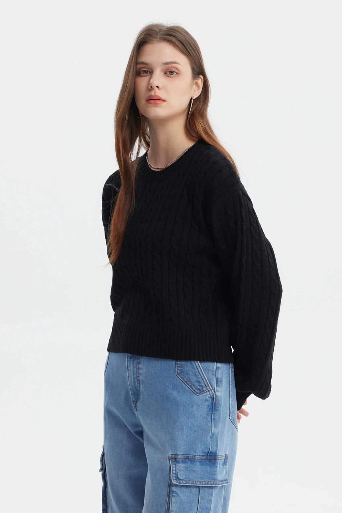 Sweater Mujer Tejido Juvenil Negro - Image 2