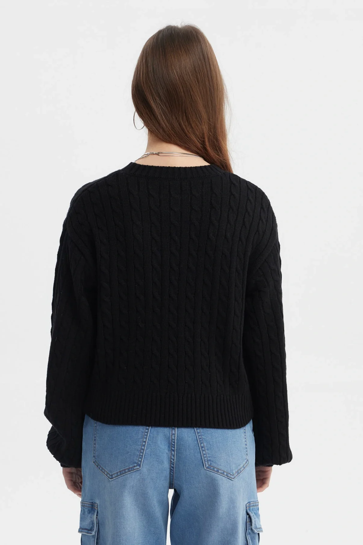 Sweater Mujer Tejido Juvenil Negro - Image 3