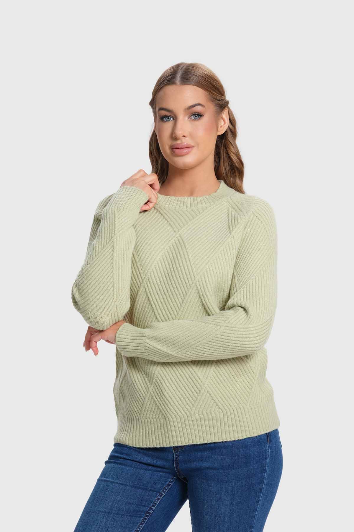 Sweater Mujer Textura Verde - Image 2