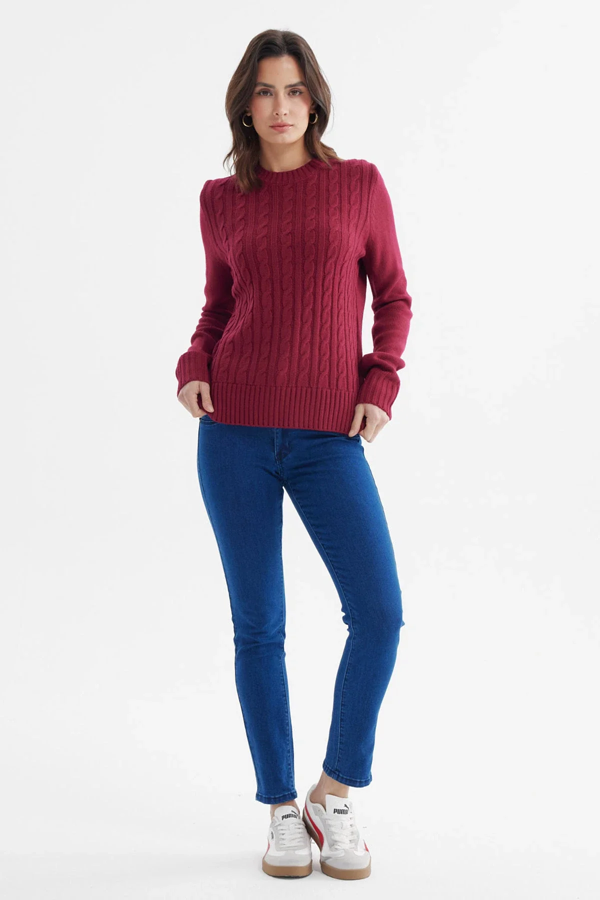 Sweater Mujer Tranzado Rojo - Image 4
