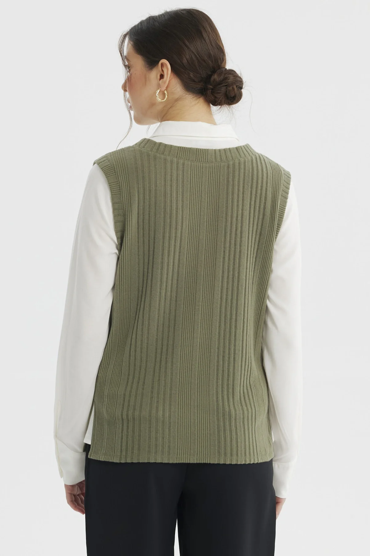 Sweater Mujer Vuelo Verde Olivo - Image 3