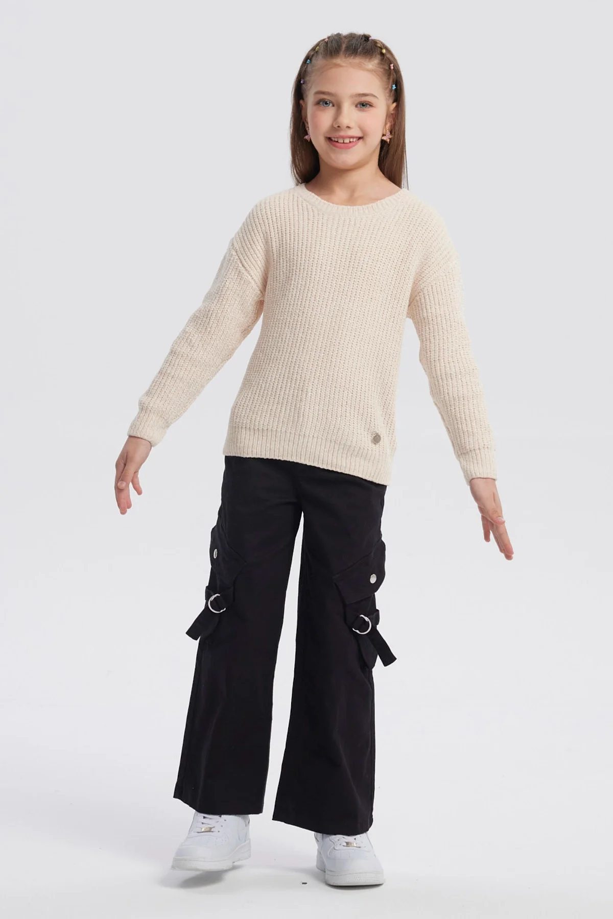 Sweater Niña Chenille Beige - Image 4