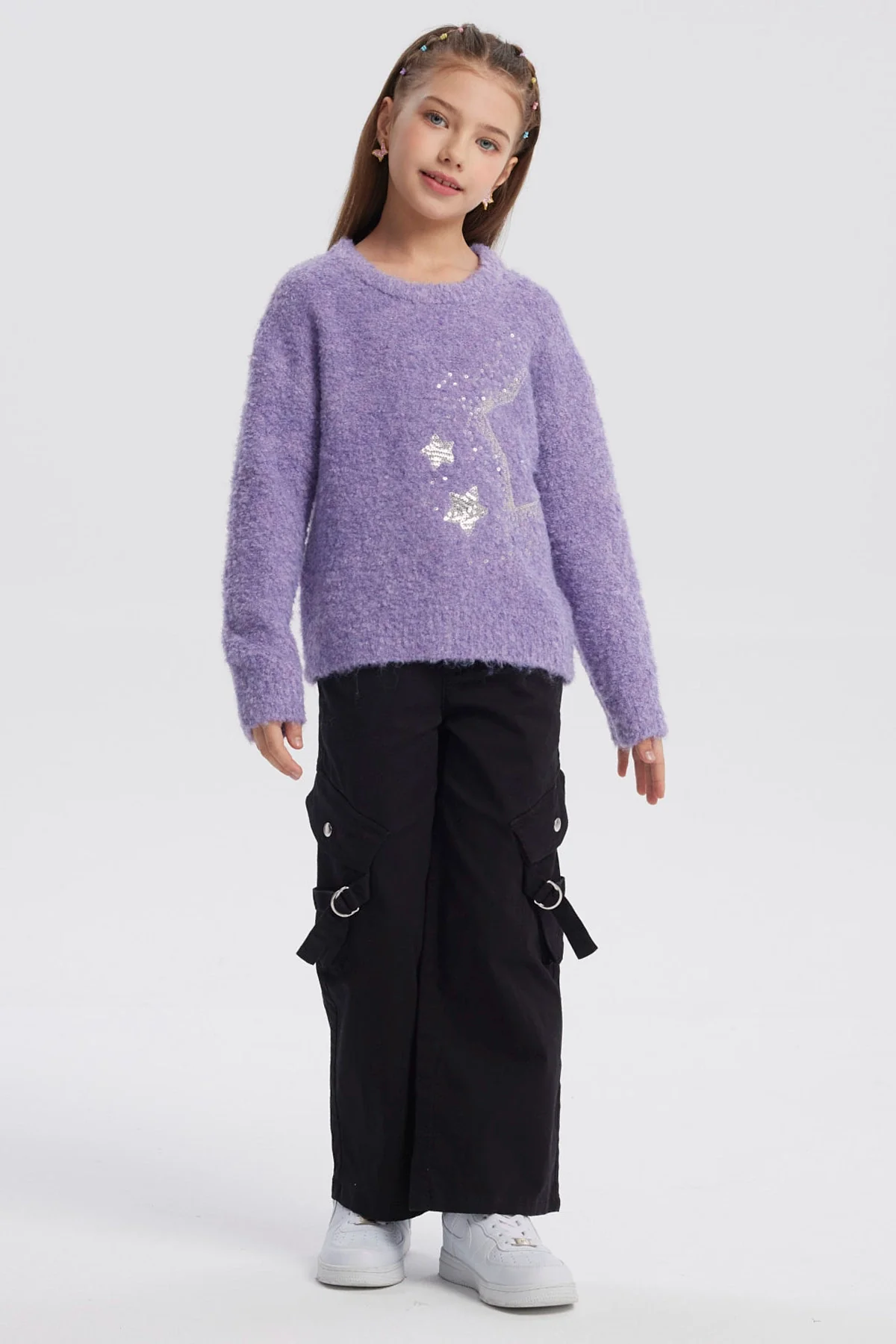 Sweater Niña Slim Lila - Image 4