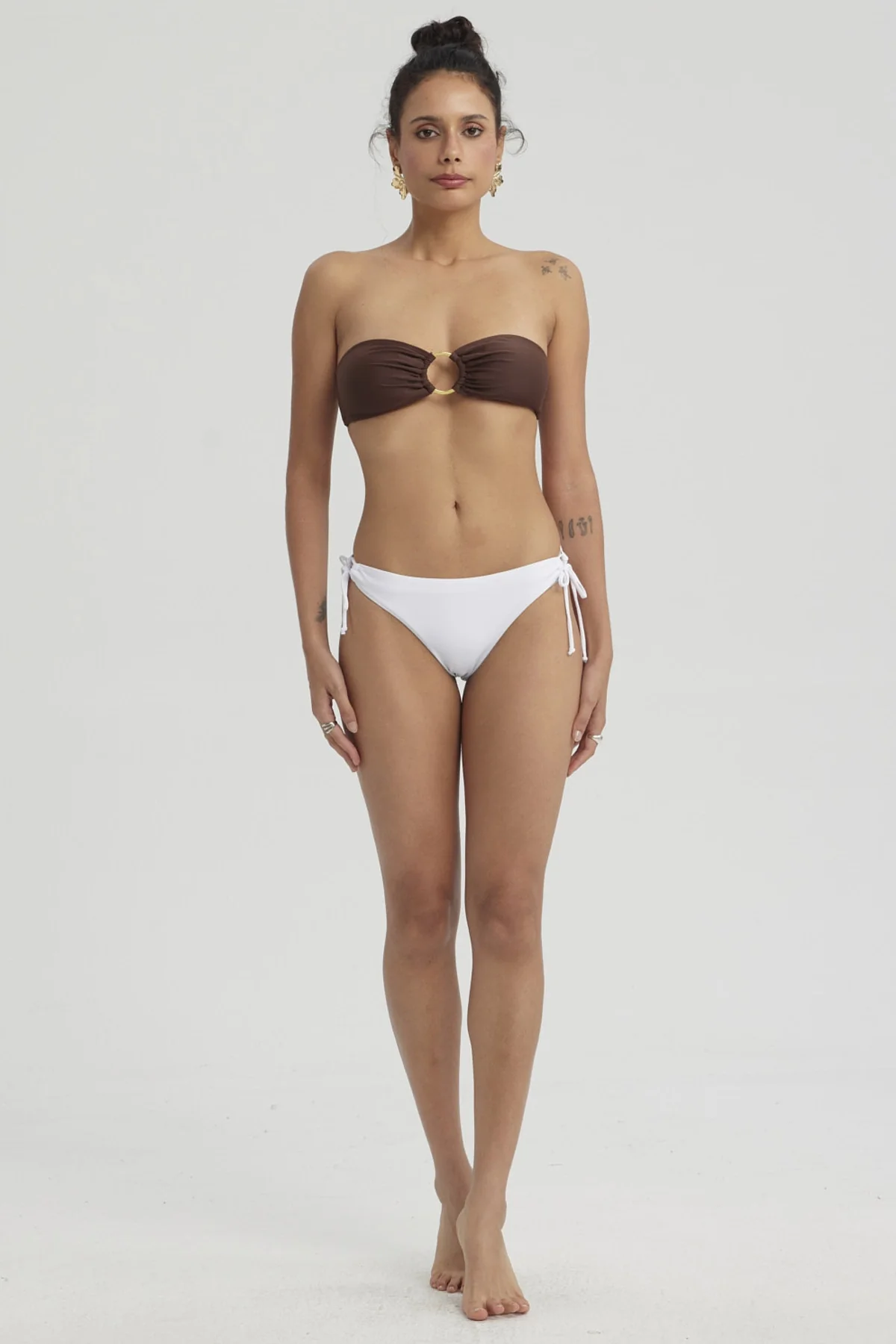 Traje de Baño Mujer Calzón Bikini Cordón Blanco - Image 4