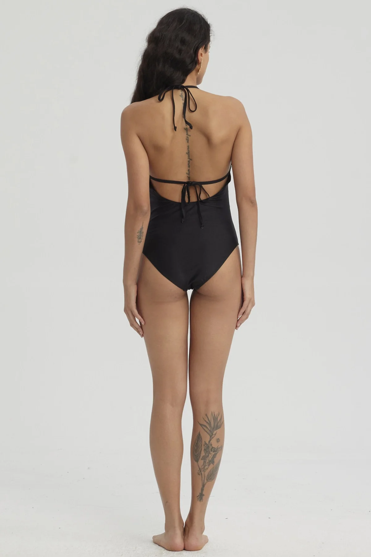 Traje de Baño Mujer Entero Amarra Negro - Image 2