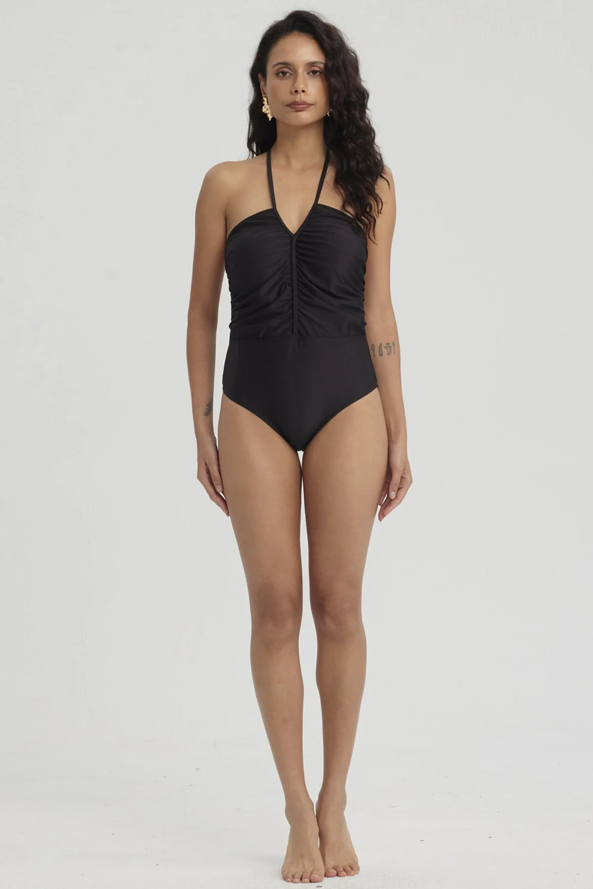 Traje de Baño Mujer Entero Amarra Negro - Image 4