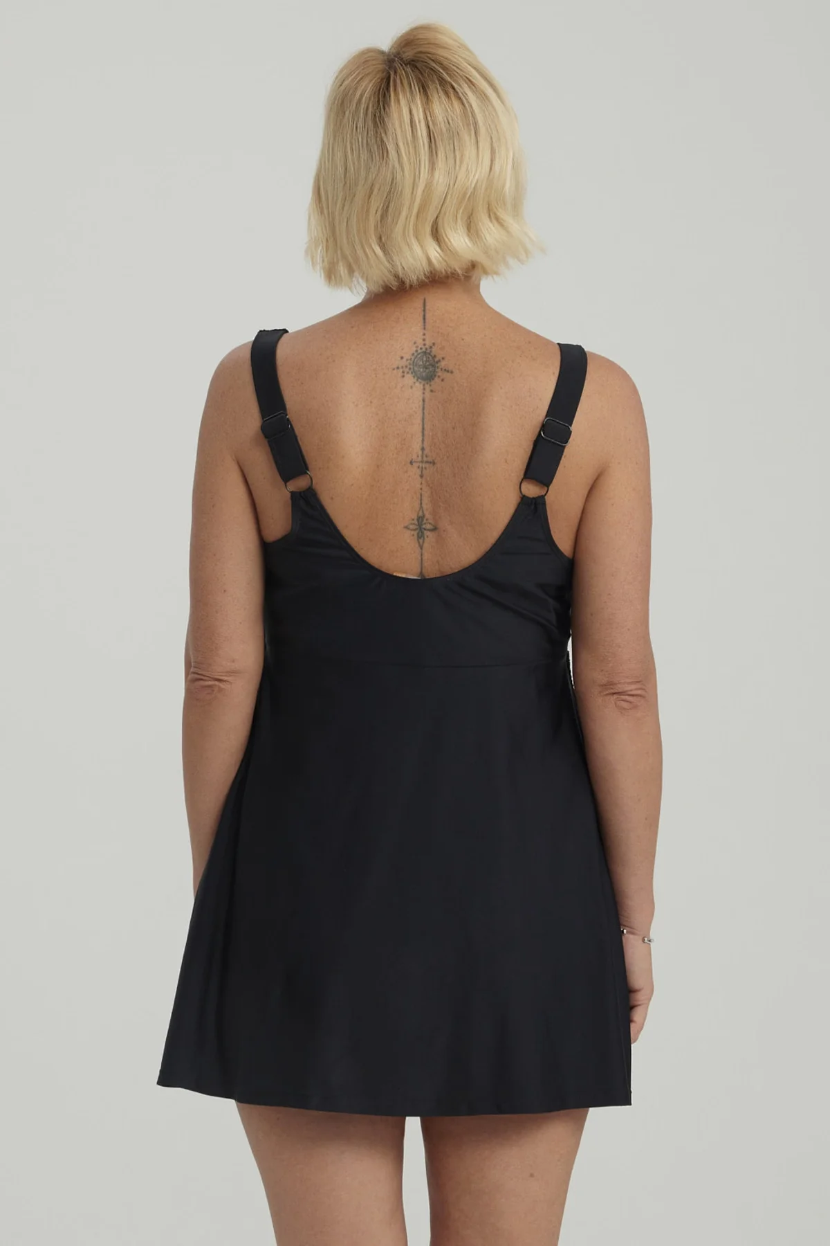 Traje de Baño Mujer Peto Vestido Rapport Negro - Image 2