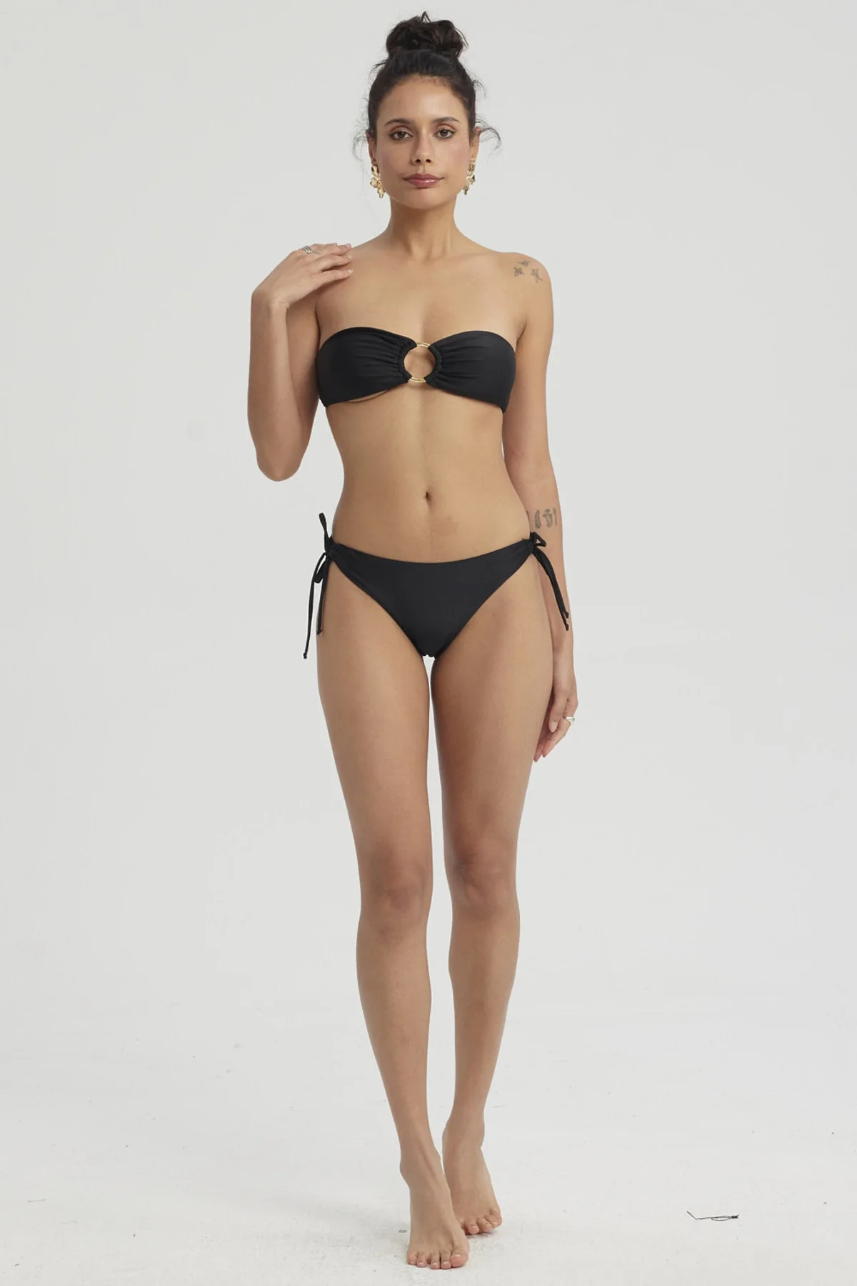 Traje de Baño Mujer Top Sostén Strapless Negro - Image 4