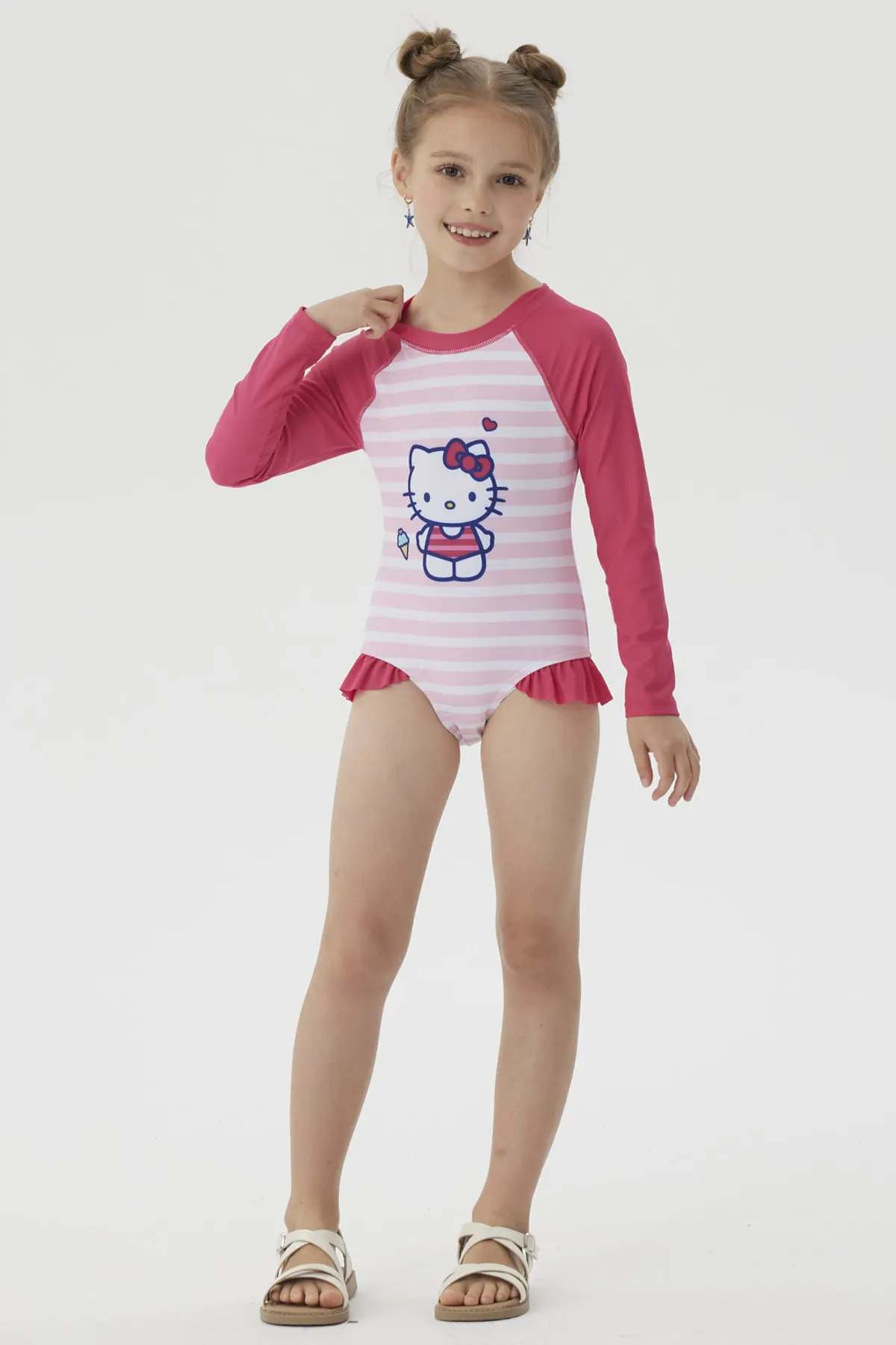 Traje de Baño Niña Hello Kitty Rosado - Image 4