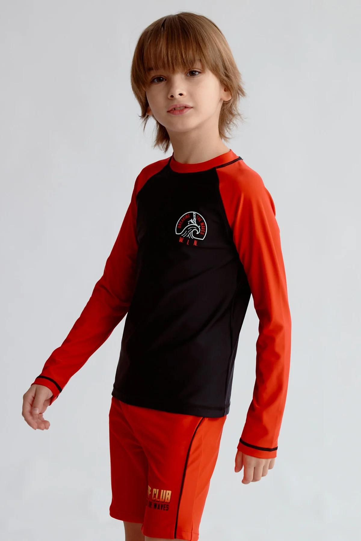 Polera Traje de Baño Niño Filtro UV Rojo - Image 2