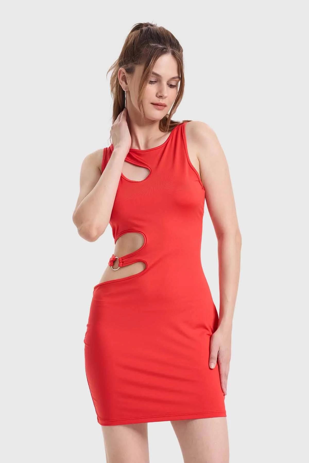 Vestido Mujer Cut Out Rojo - Image 2
