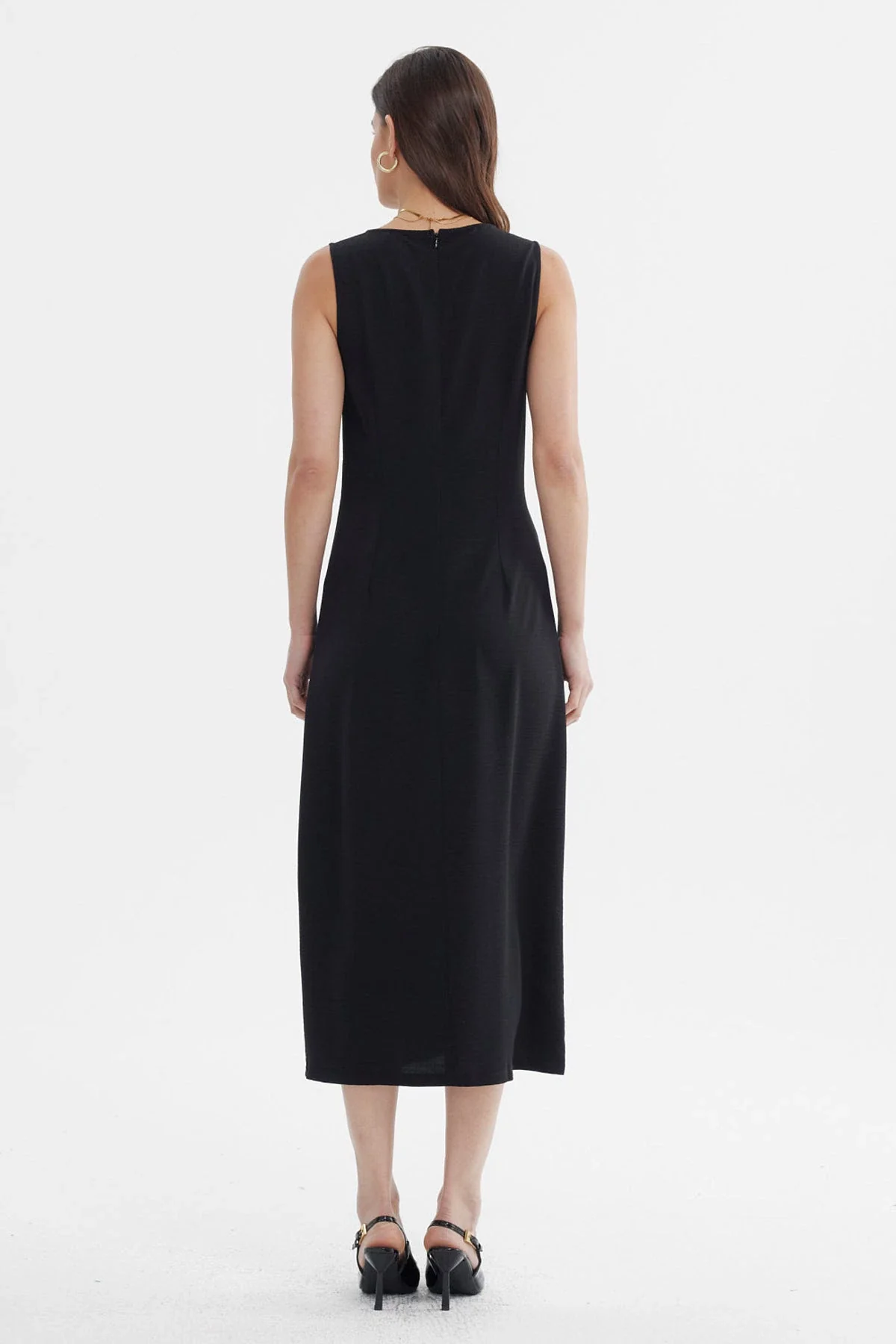 Vestido Mujer Falda Midi Negro - Image 3