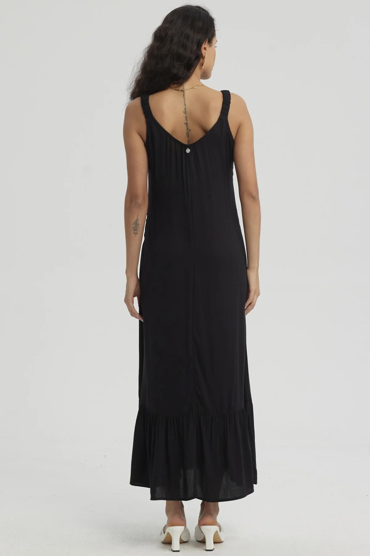 Vestido Mujer Largo Pabilo Negro - Image 3