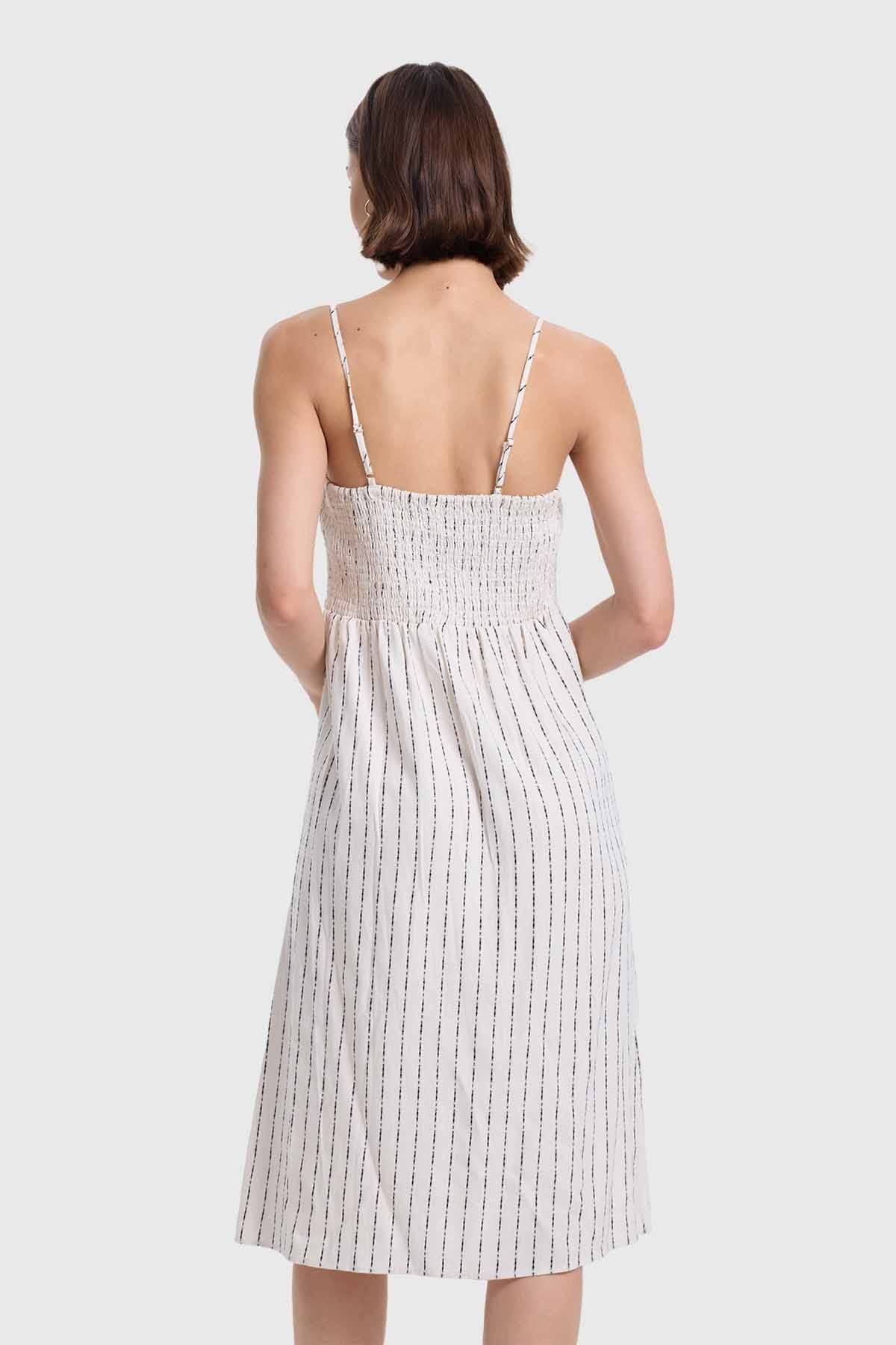 Vestido Mujer Pabilo Lino Crudo - Image 3