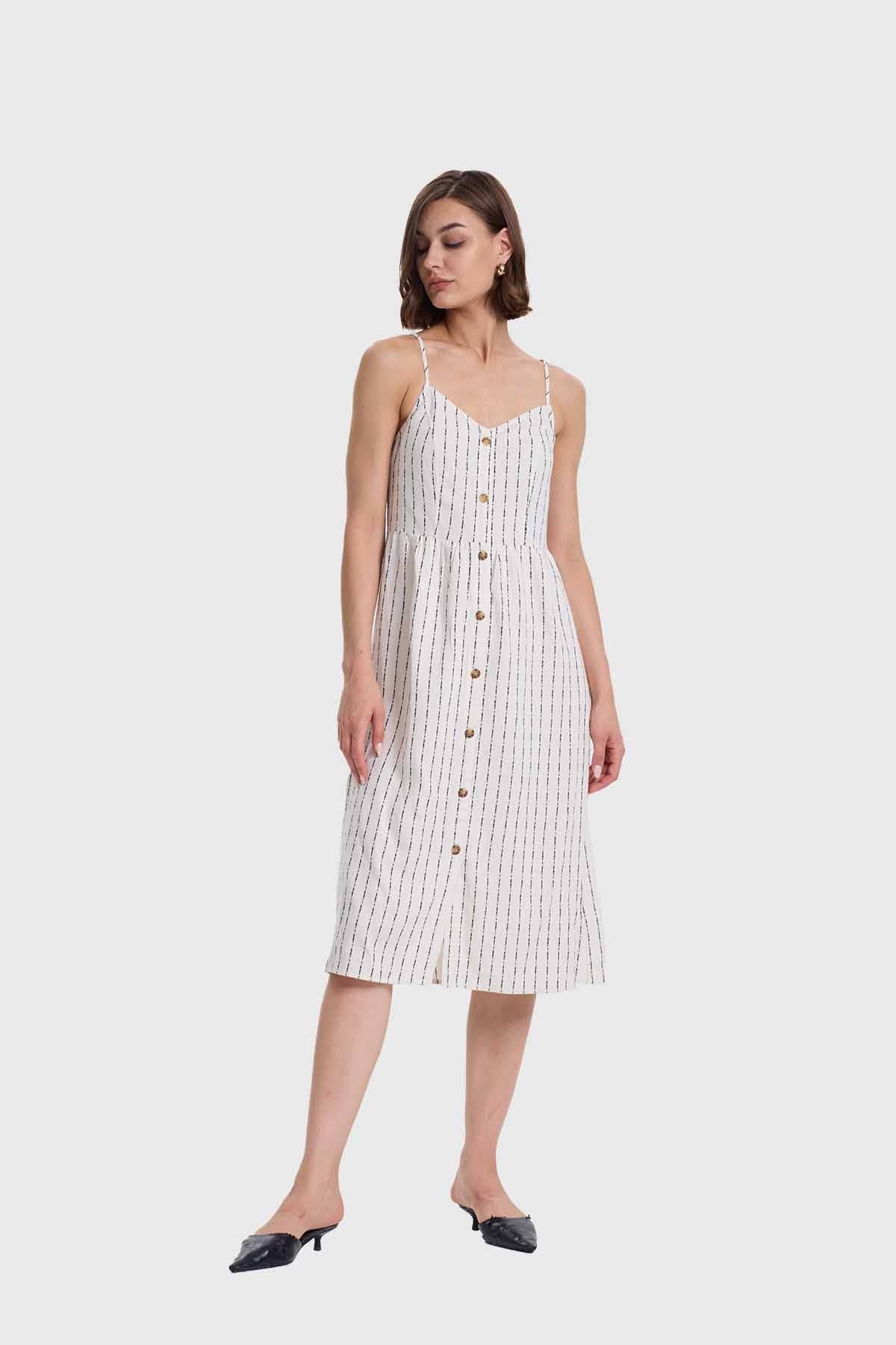 Vestido Mujer Pabilo Lino Crudo - Image 4