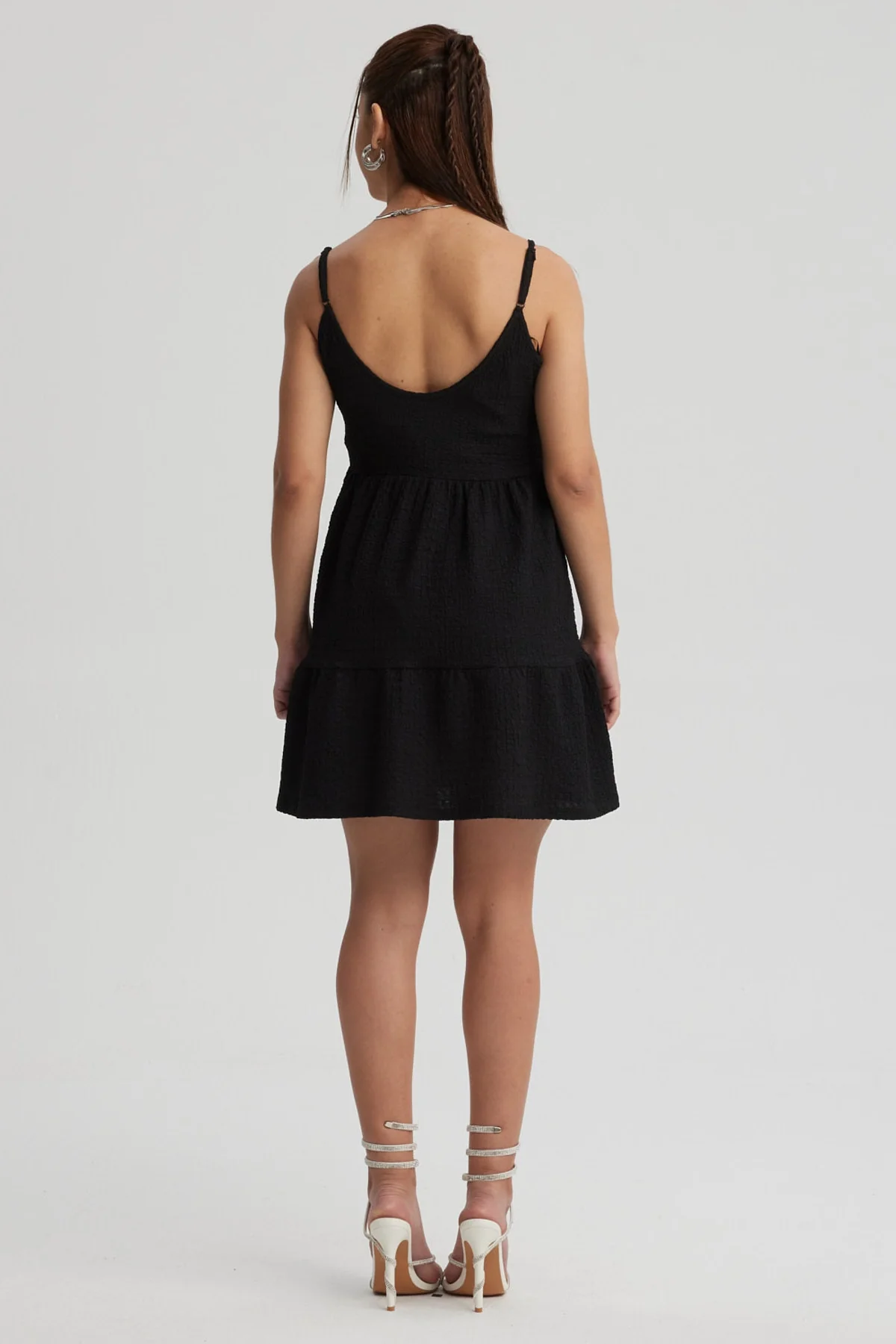 Vestido Mujer Textura Negro - Image 3