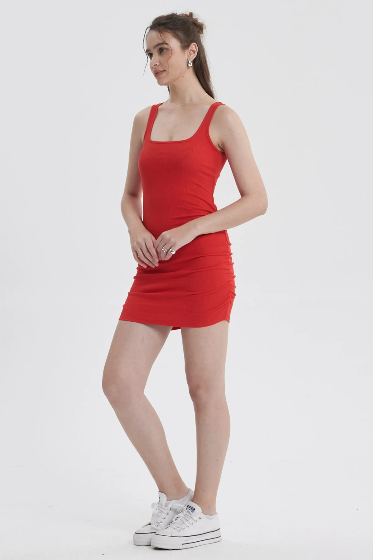 Vestido Mujer Tubo Rojo Oscuro - Image 4