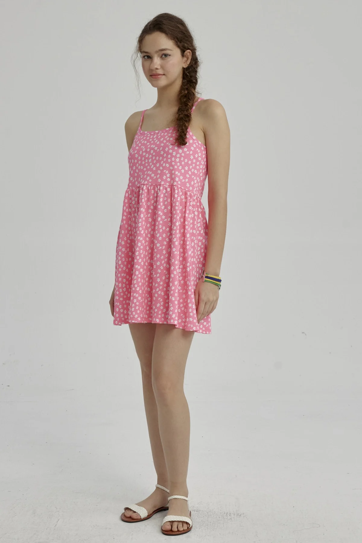 Vestido Niña Básico Teen Fucsia - Image 3
