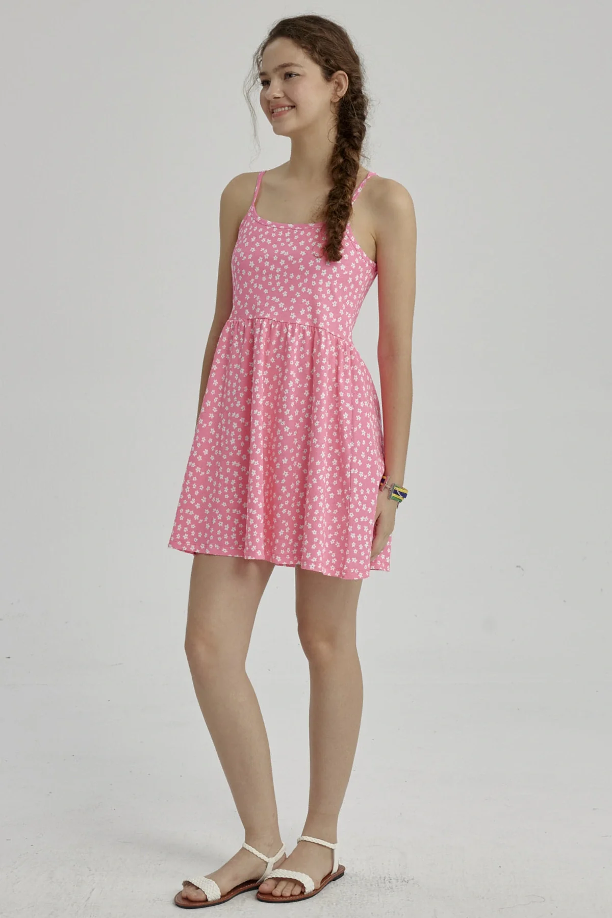 Vestido Niña Básico Teen Fucsia - Image 4
