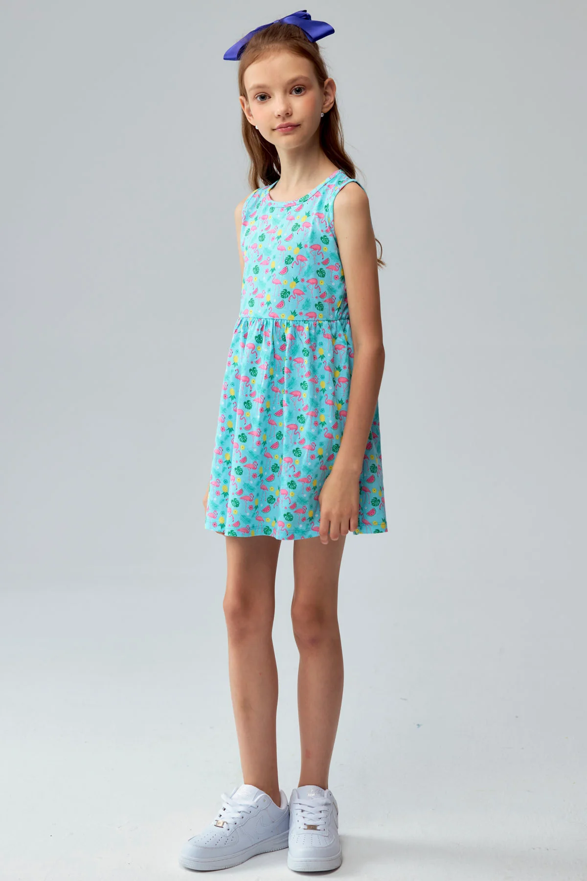 Vestido Niña Básico Toodler Celeste - Image 4