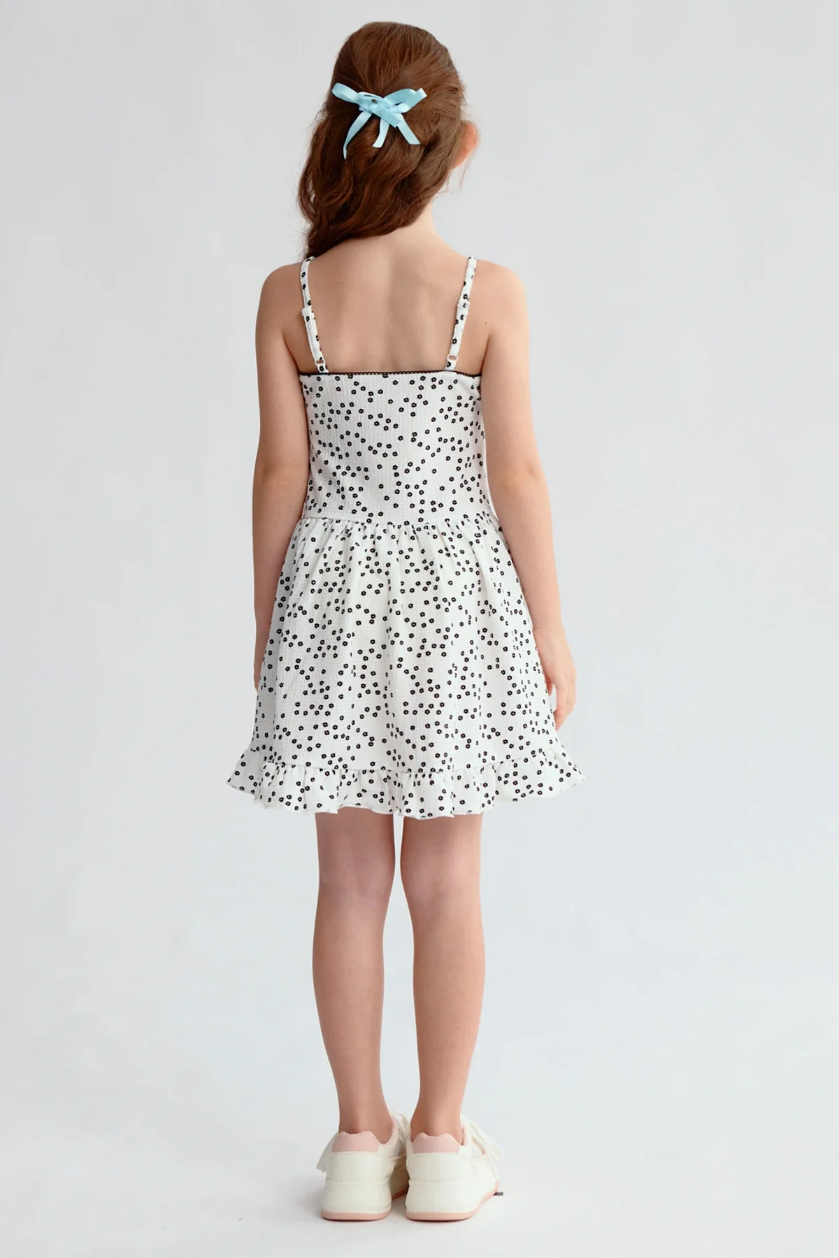 Vestido Niña Cintura Corte Blanco - Image 4