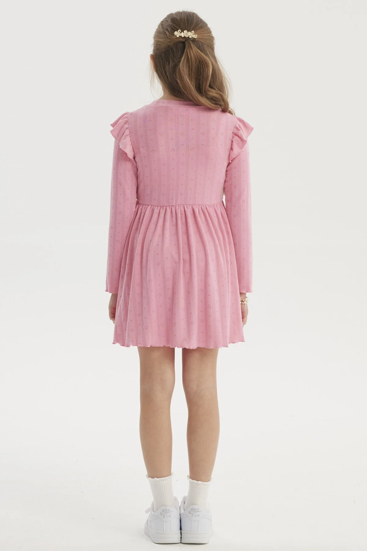Vestido Niña Con Vuelos Rosado - Image 2