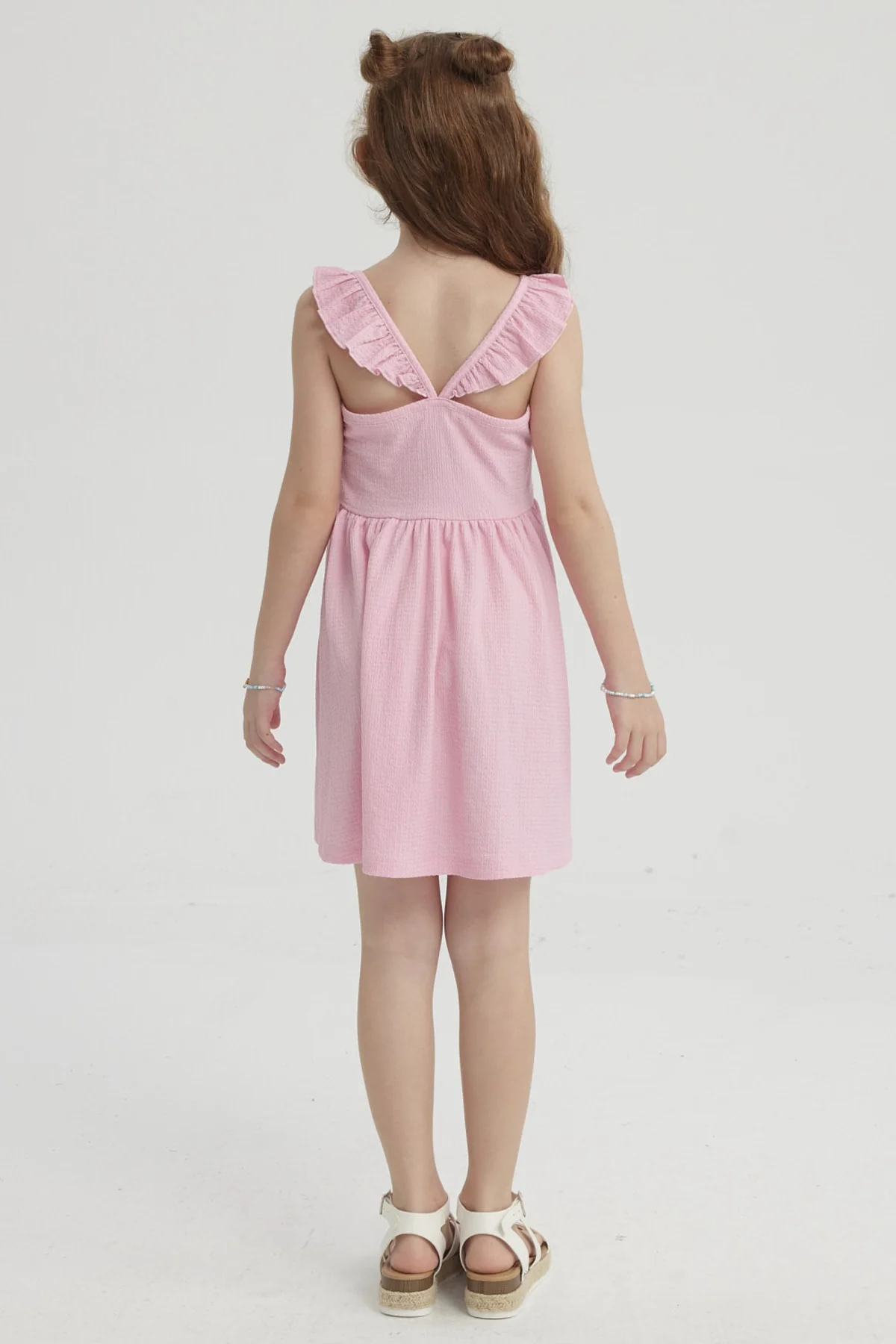 Vestido Niña Crep Rosado - Image 2