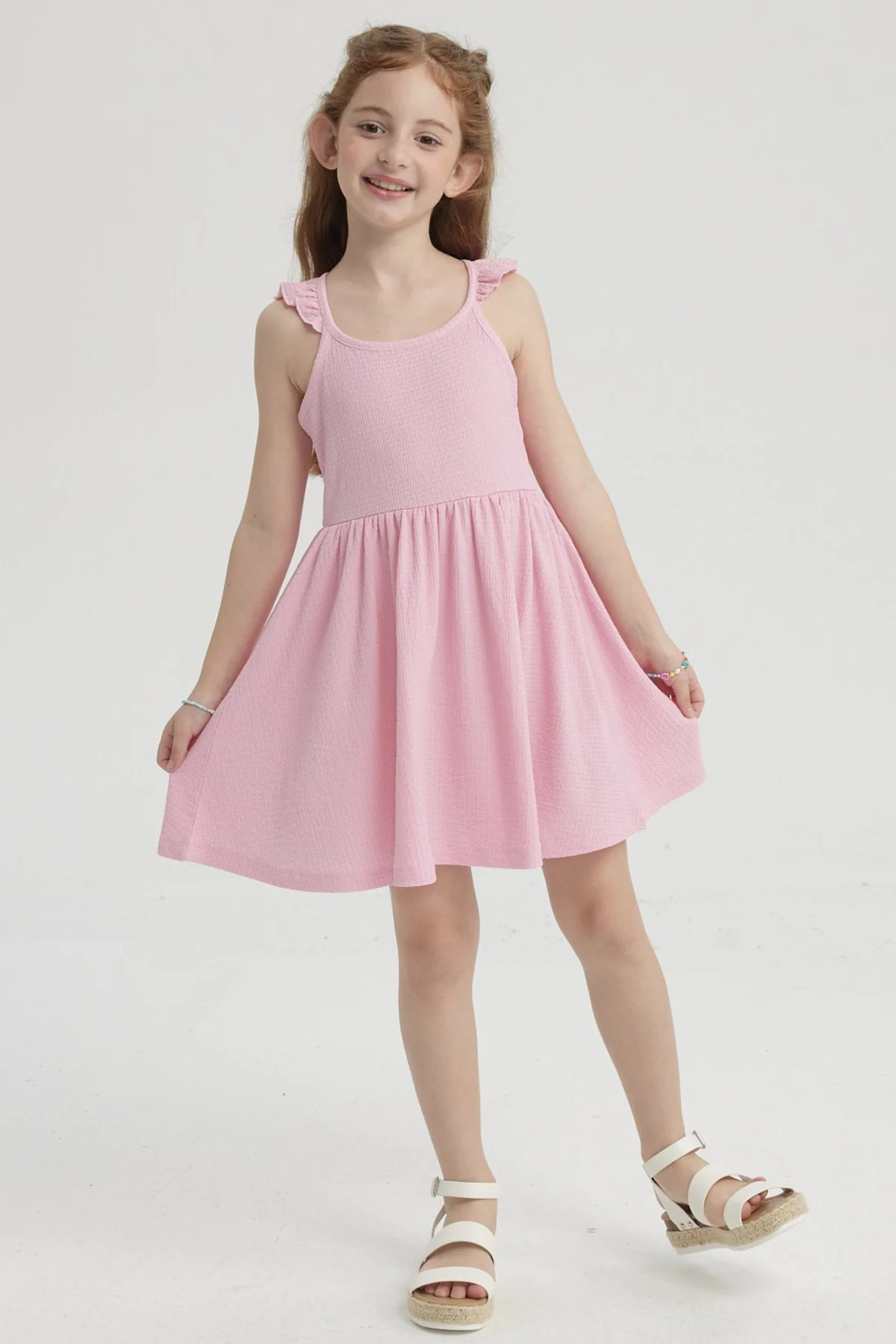 Vestido Niña Crep Rosado - Image 4