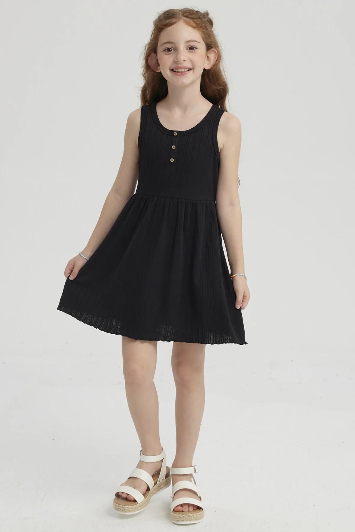Vestido Niña Rib Negro - Image 4